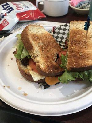 Farmer's BLT on wheat