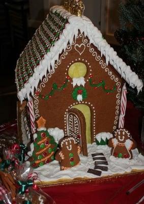 Gorgeous gingerbread house for raffle drawing