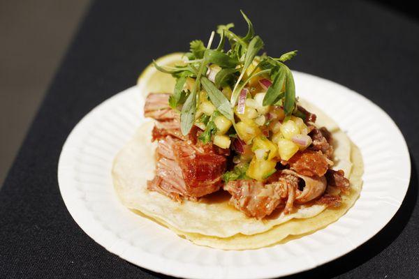 Pork Carnitas Taco with Pineapple Pico