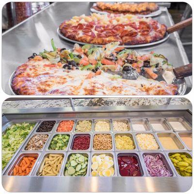 Lunch Buffet, Salad and Pizza