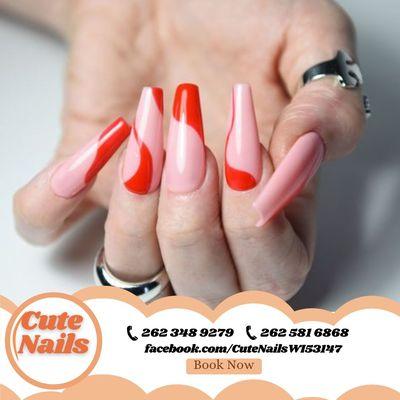 Lets get colorful! Call us for an appointment or walk in. You are always welcome
Cute Nails!