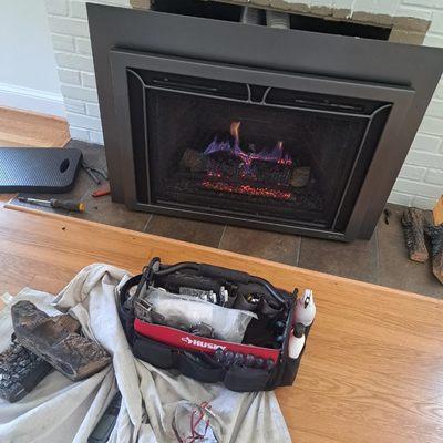 Diagnostic by our gas fireplace service has the unit running exceptionally.