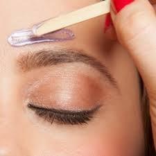 brow waxing with hard wax