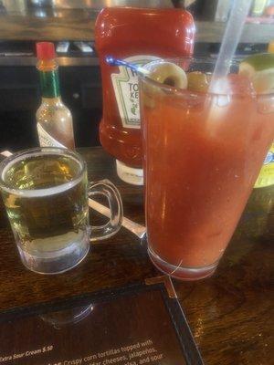 Bloody Mary and beer chaser