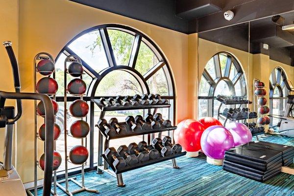 Dumbbells, yoga equipment, and much more.