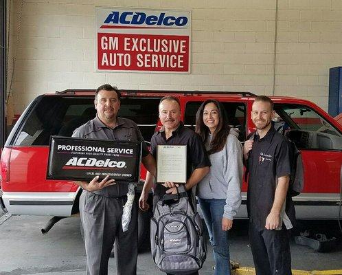 GM Exclusive was from a field of 15 semifinalists in the ACDelco Professional  Service Centers Top Shops contest out of 150 PSC shops.