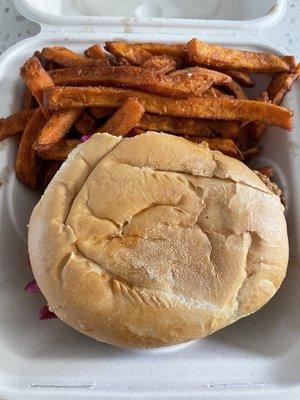 Fried Chicken Sandwich & sweet potato fries