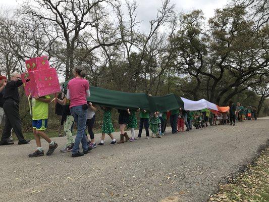 Celebrating St.Patrick with a parade !