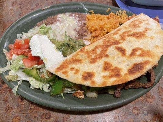 Chicken, Shrimp, & Steak Quesadilla