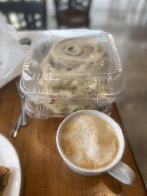 Cappuccino & Monster Cinnamon Rolls for gifts.  I took one bit and it was decedent- so good!