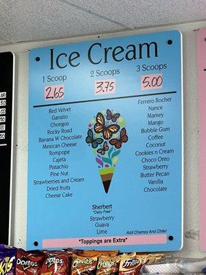 Ice Cream prices June 2024