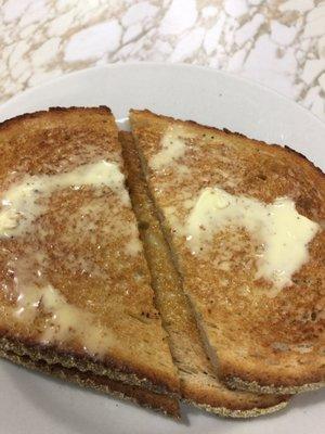 Rye toast, perfectly buttered