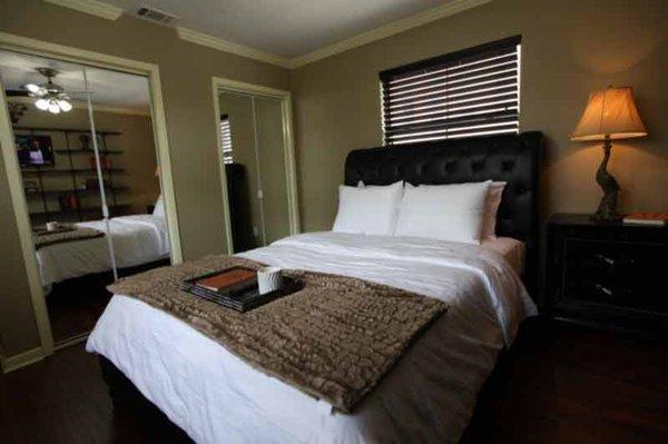 A guest bedroom at Onyx Hotels.