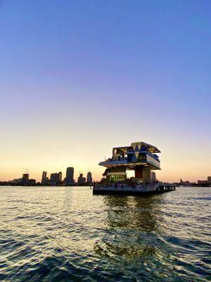 Passing by the end of St. Petersburg Pier