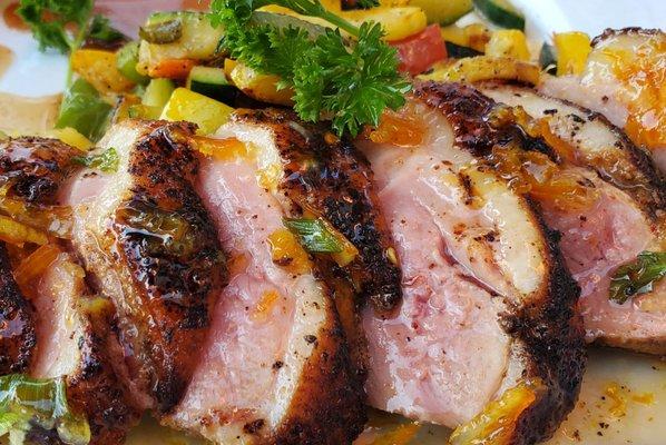 Duck Breast perfectly prepared.