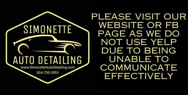 I do not use yelp and am unable to communicate effectively.  Please visit my web page for further info