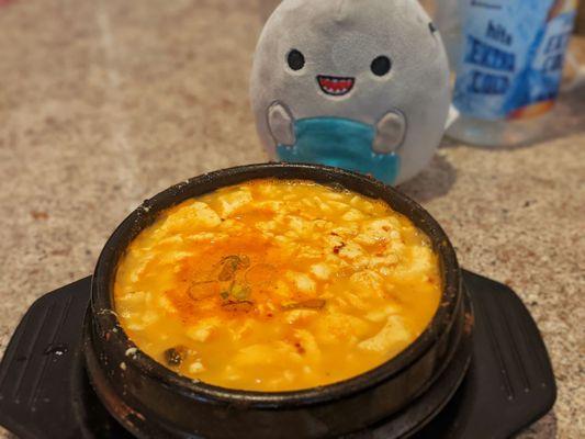 :D loves his soft tofu soup