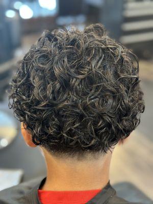 Men's Perm and Hair cut