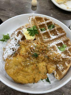 Chicken and waffles