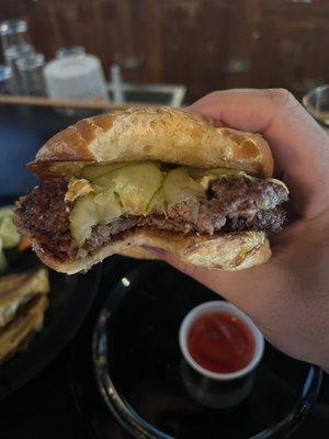 Double smash burger