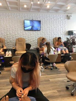 Pedicure area