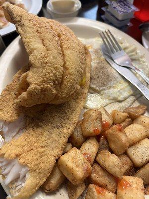 Catfish breakfast. Yes please!  Excellent value