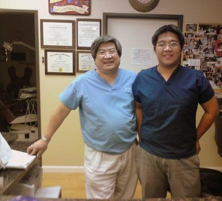 Dr. Anthony Wong (left) and a member of his friendly staff.  =)