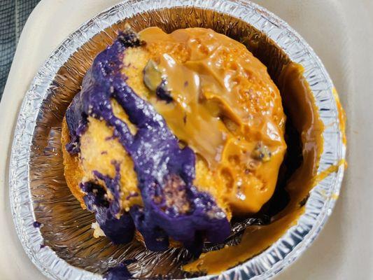 Ube and Dulce de Leche cake