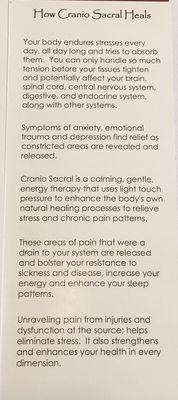 How CranioSacral Heals your body