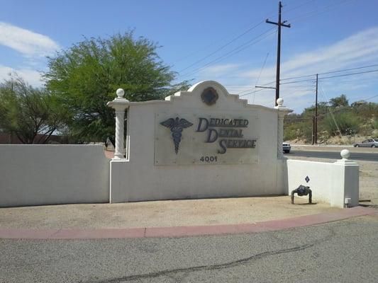 Sign on road