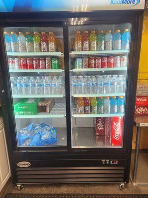 New fridge up and running in our snack shack.