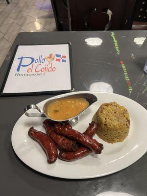 Mofongo con longaniza