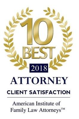 2018 Best Attorney in "Client Satisfaction" Award