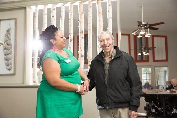 All of our senior living staff receive extensive hands-on Dementia training.