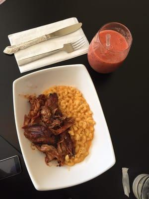 Pulled pork and Mac and cheese