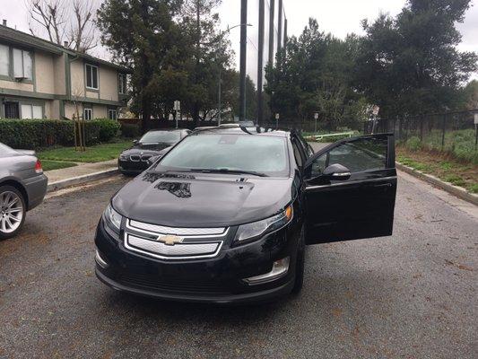 2013 Chevy Volt. Had $8800 damage in the front.