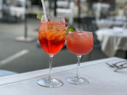 Aeperol Spritz and Margarita