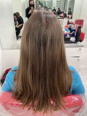 Before - my natural virgin light brown color