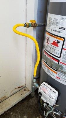 Make sure your gas supply flexible hose has a safety  Excess Flow Valve in case of earthquake or fire.