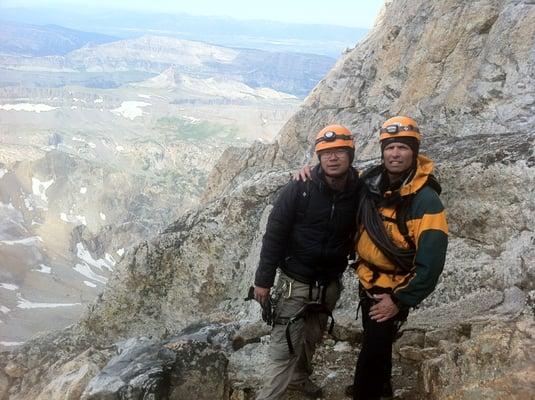 Summiting The Grand Teton with one of my mentors, Dr. Larry Sirls