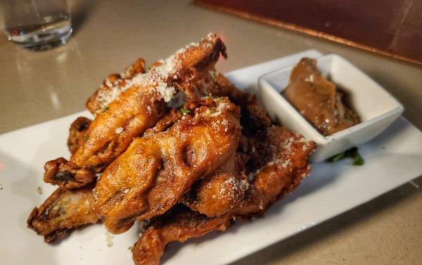 Portobello Mushroom Fries with porcini aioli