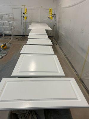 Final coat drying on my doors at their shop.