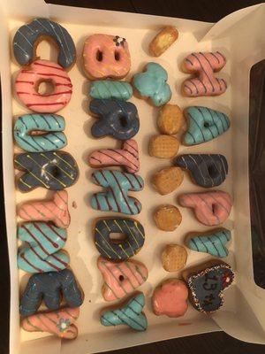 Donut birthday letters