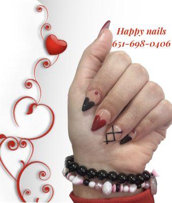 Valentines nail art