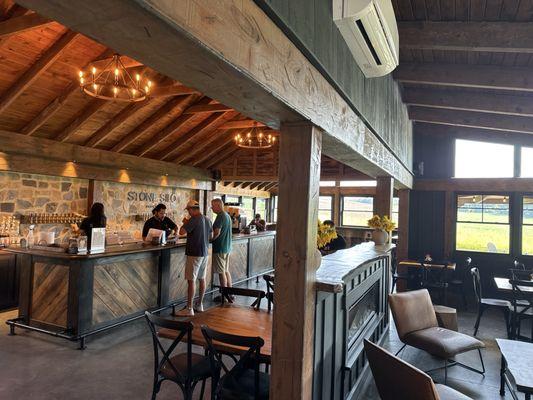 Inside bar at Stone Silo Brewery