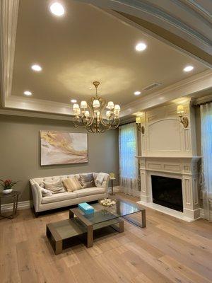 Arcadia, CA - Recessed Lights, Chandelier, LED from old to new.