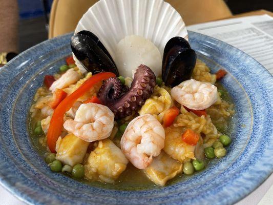 Arroz Con Mariscos , traditional dish from Peru. Delicious!