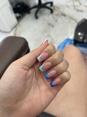 Acrylic French with gel polish