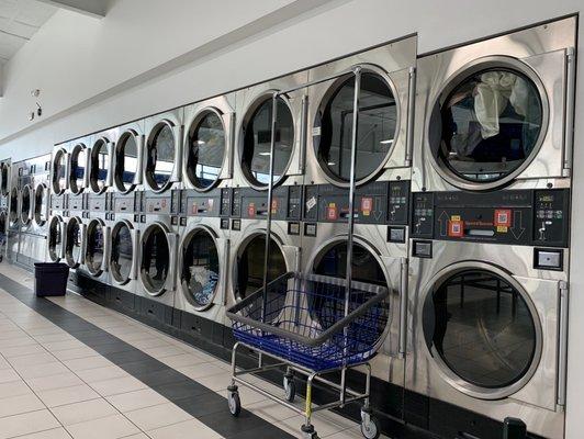 A row of dryers