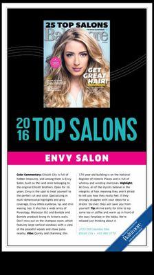 Voted top 25 salons in Baltimore Magazine